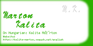 marton kalita business card